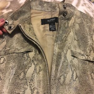 Alfani leather jacket. Comes to waist